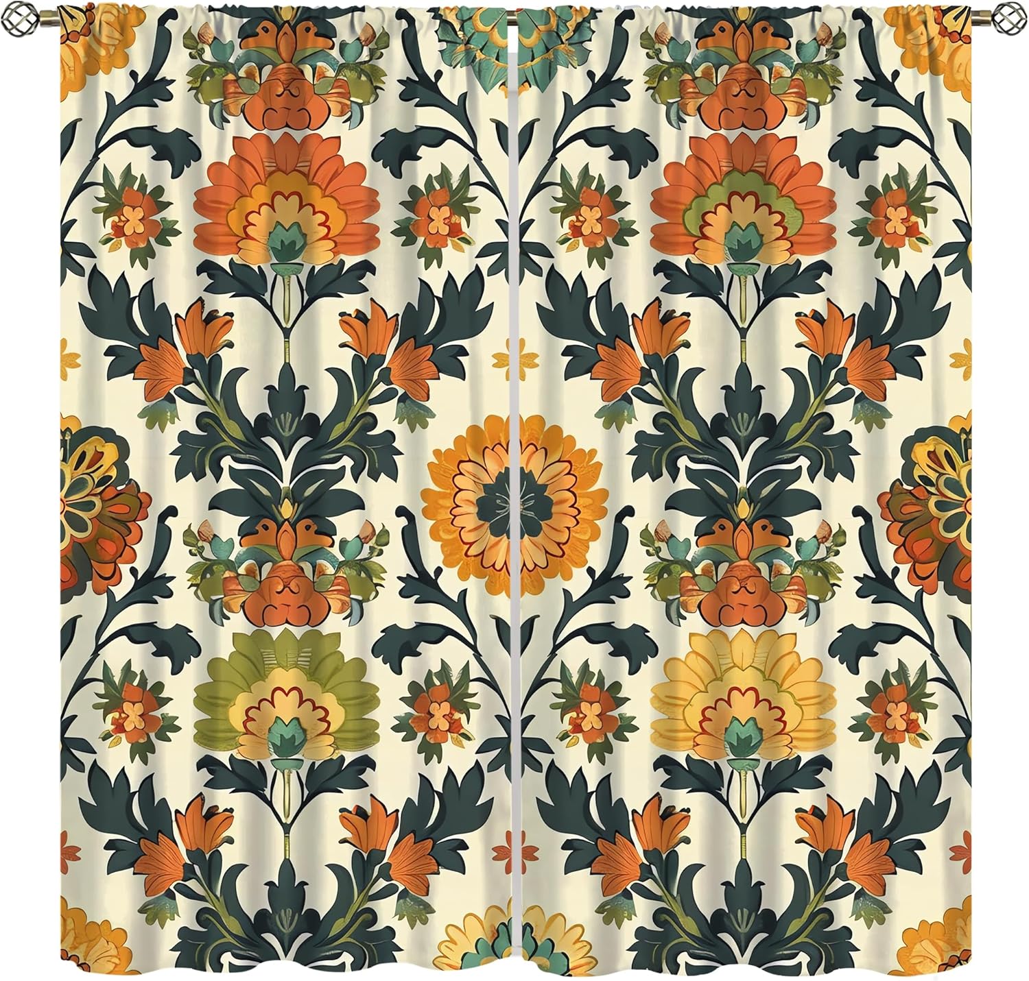 Home Textiles Luxury Curtains - Роскошные шторы с цветочным принтом из