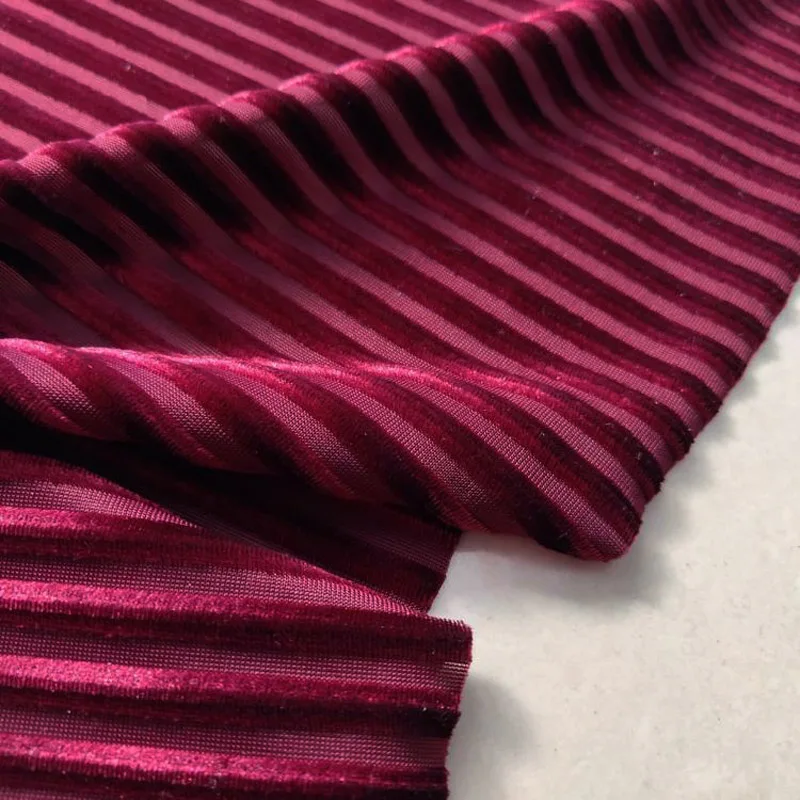 Home Textiles Luxury Curtains - Бархатная ткань, великолепная шелковистая полосатая ткань