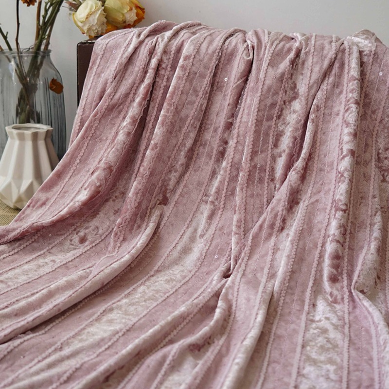 Бархатная кружевная полосатая  – обзор и цена Home Textiles Luxury Curtains