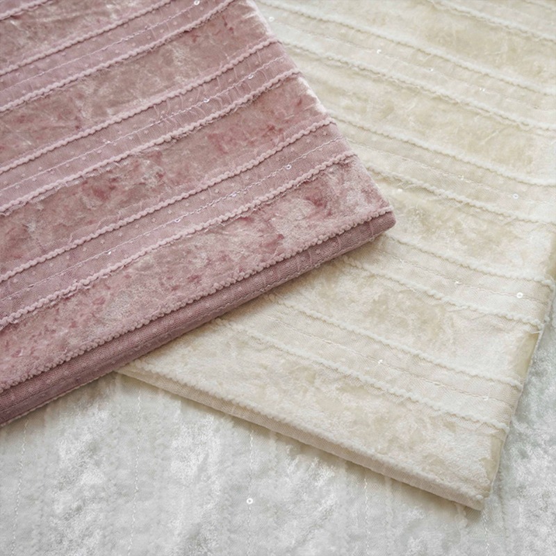 Бархатная кружевная полосатая  – обзор и цена Home Textiles Luxury Curtains