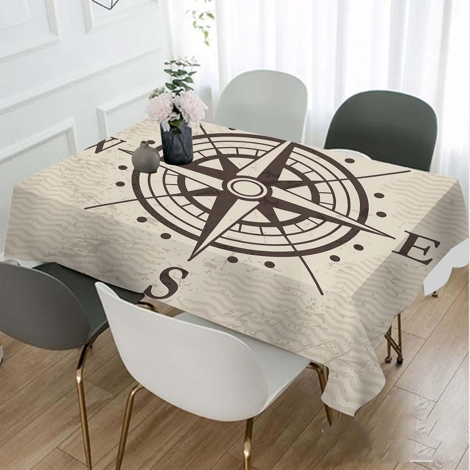 Винтажная скатерть с компасом  – обзор и цена Home Textiles Direct