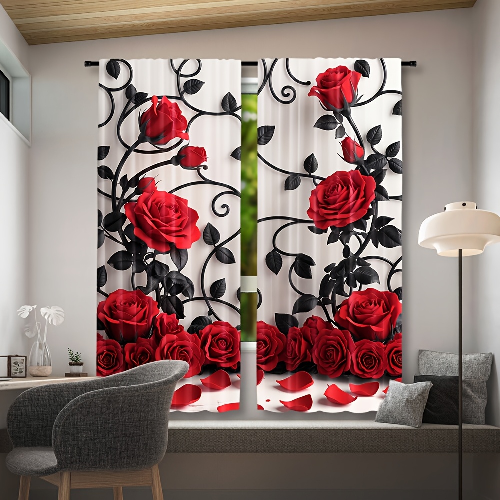 Роскошные шторы с цветочным уз – обзор и цена Home Textiles Luxury Curtains